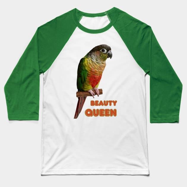 Green cheek Conure Parrot Bird Parakeet for women and men Baseball T-Shirt by TatianaLG